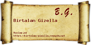 Birtalan Gizella névjegykártya