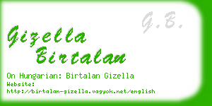 gizella birtalan business card